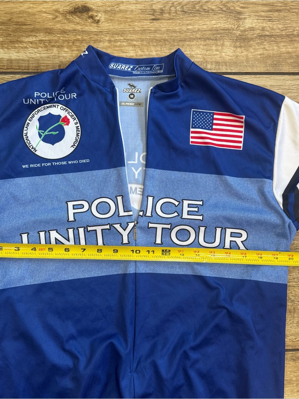 Suarez Police Full Zip Cycling Jersey Size Medium Police Unity Tour shirt - Picture 14 of 15